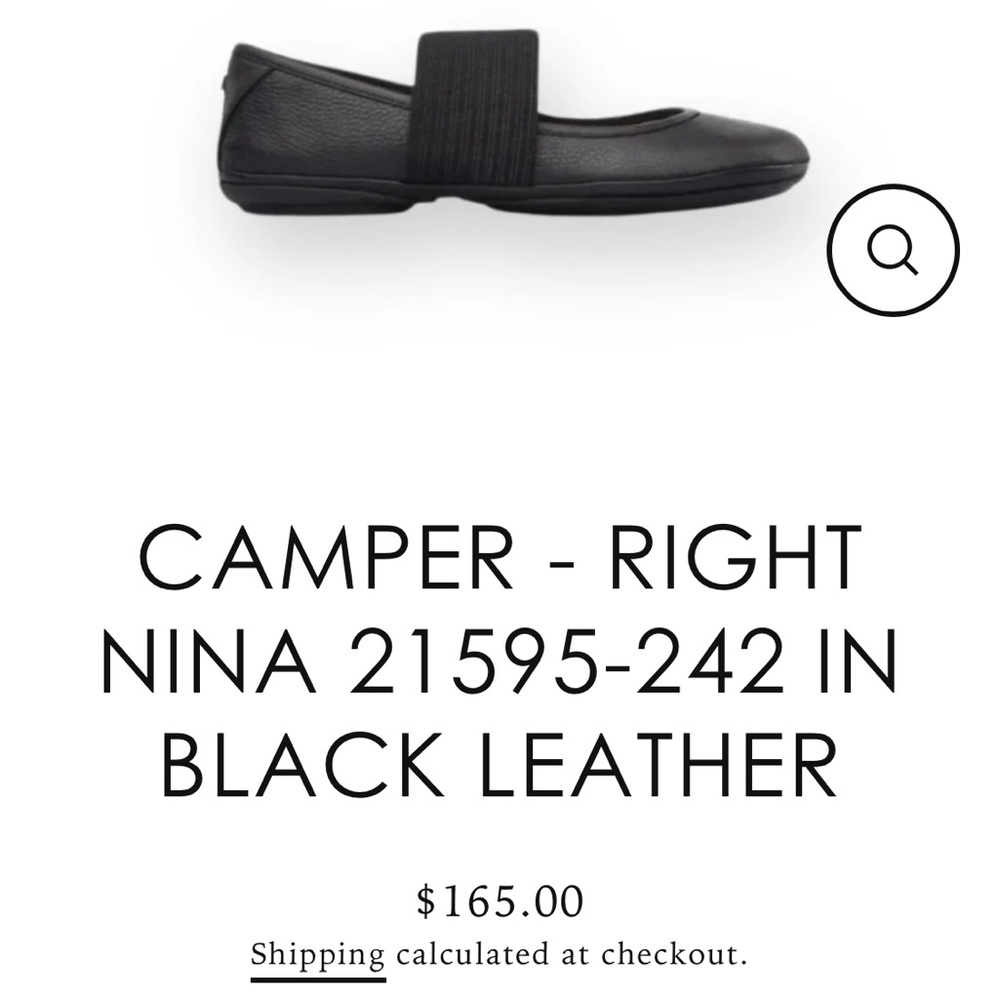 2 Pairs Camper Right Nina Leather Flats Size 35 *Only Black Available*